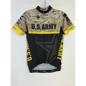 U. S. ARMY Retired Cycling Shirt Women’s S Yellow And Black Cycle Bike Ride